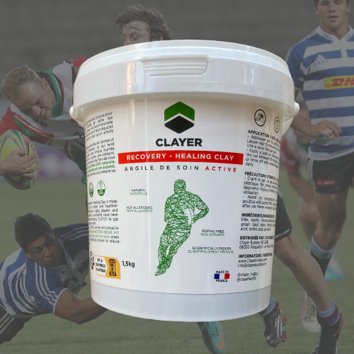 Clayer - Argile Soin Actif pour joueurs de rugby - 1,5kg