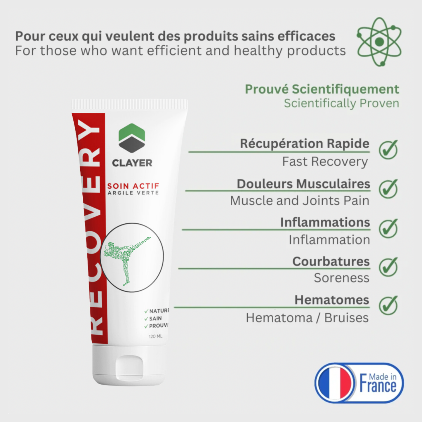 Clayer - Argile Verte pour MMA, Muay Thai - Soin Actif