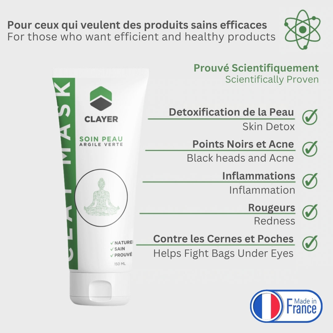 soin peau argile verte clayer